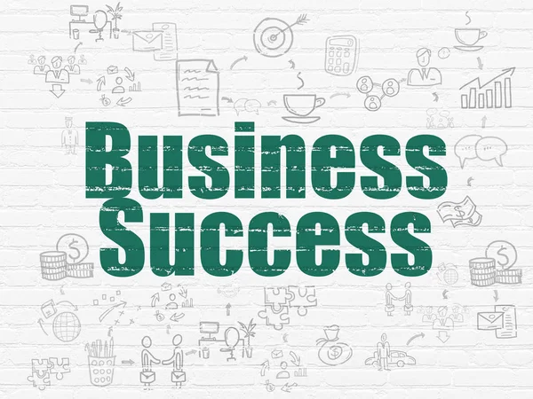 Finance concept: Business Success on wall background — Stock Photo, Image