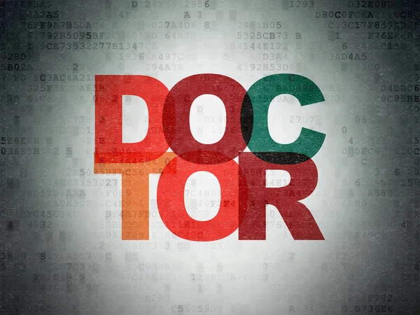 Conceito de medicina: Doctor on Digital Data Paper background — Fotografia de Stock