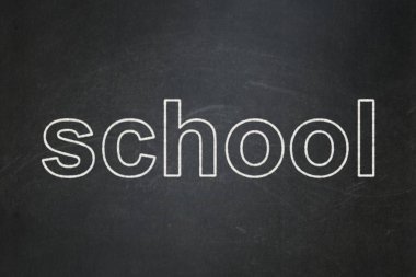 Kavram öğrenme: okul kara tahta arka plan üzerinde