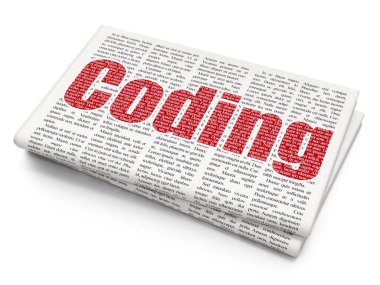 Programlama kavramı: gazete arka planda kodlama