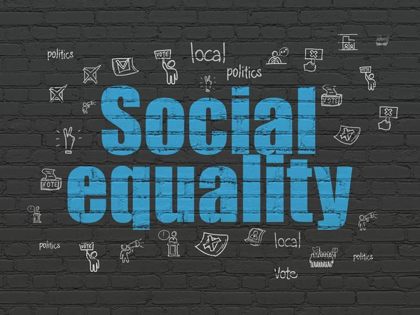 Politics concept: Social Equality on wall background