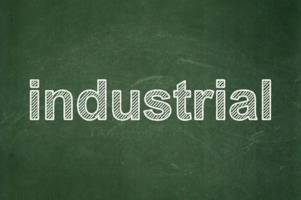 Manufacuring concept: Industrial on chalkboard background — Stock Photo, Image