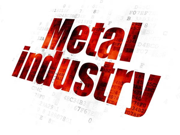 Manufacuring concept: metaalindustrie op digitale achtergrond — Stockfoto