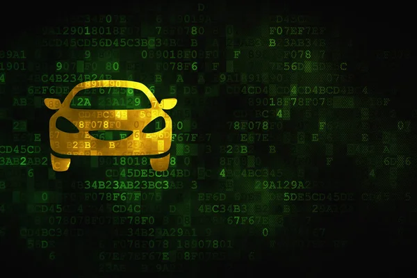 Tourism concept: Car on digital background