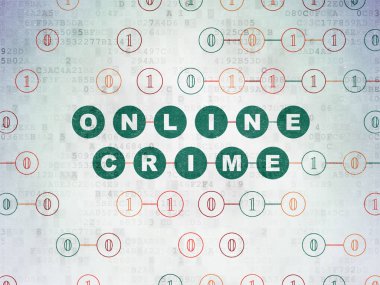 Gizlilik kavramı: dijital veri Kağıt arka plan üzerinde çevrimiçi suç