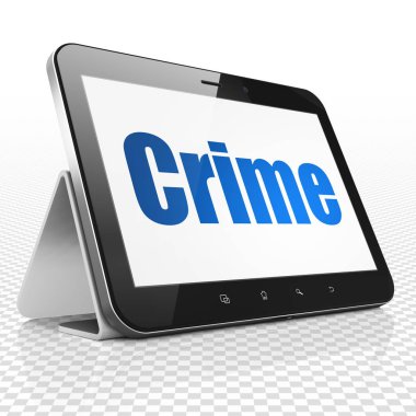 Koruma kavramı: suç ekranda Tablet bilgisayarınızla