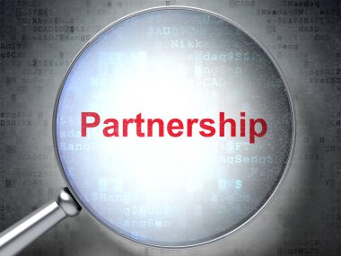 İş kavramı: optik cam ile ortaklık