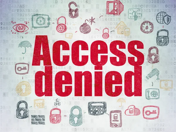 Safety concept: Access Denied on Digital Data Paper background — Stock Photo, Image