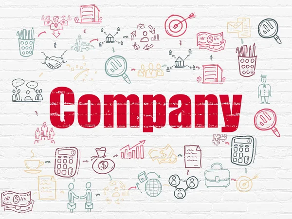 Business concept: Company on wall background — Stock Photo, Image