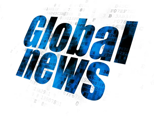 Concepto de noticias: Global News on Digital background — Foto de Stock