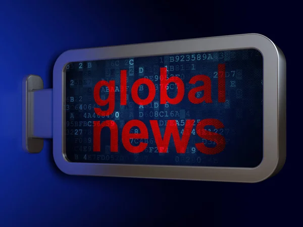 News concept: Global News on billboard background — Stock Photo, Image