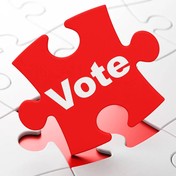 Politická koncepce: hlasovat o puzzle pozadí — Stock fotografie