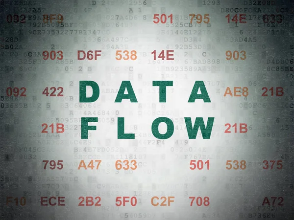 Concepto de datos: flujo de datos en el fondo del documento de datos digital — Foto de Stock