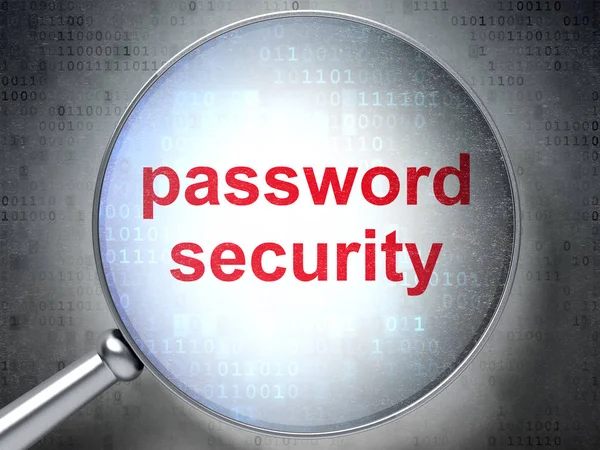 Säkerhetsbegreppet: lösenordssäkerhet med optiskt glas — Stockfoto