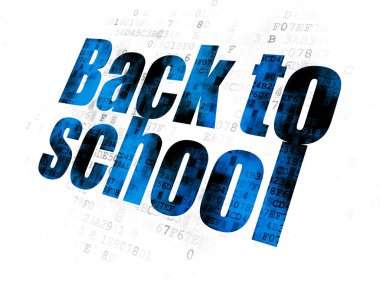 Kavram öğrenme: Back to School dijital arka plan üzerinde