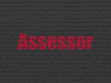 Sigorta kavramı: duvar arka plan üzerinde değerlendirme uzmanı