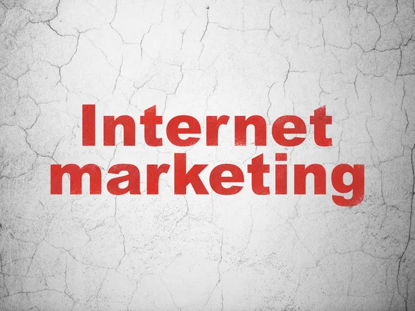 Concetto di marketing: Internet Marketing su sfondo wall — Foto Stock