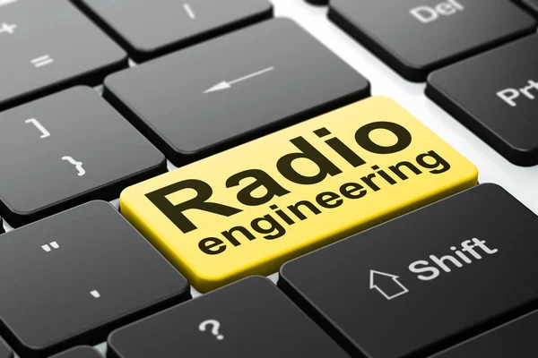 Science concept: Radio Engineering on computer keyboard background — Stock Photo, Image