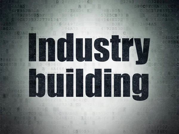 Industry concept: Industry Building on Digital Data Paper background — Stock Photo, Image