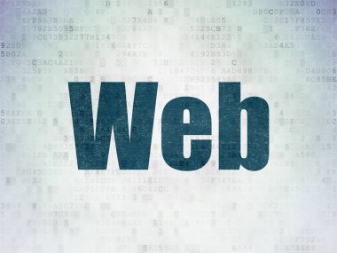 Web geliştirme kavramı: Web üzerinde dijital veri kağıt arka plan