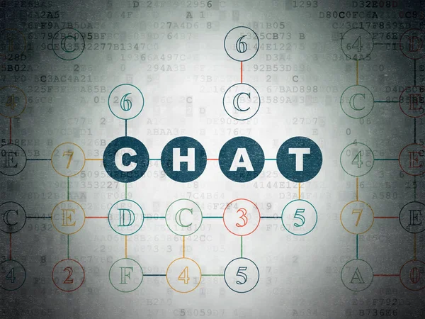 Web design concept: Chat on Digital Data Paper background