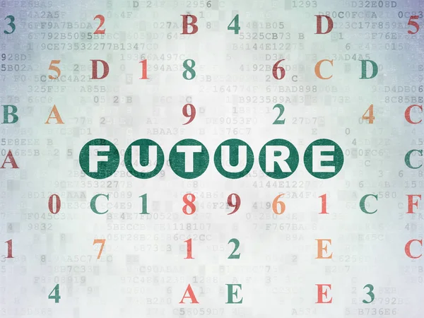Tid koncept: framtida på Digital Data papper bakgrund — Stockfoto