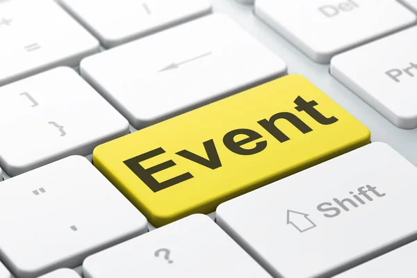 Entertainment, concept: evenement op computer toetsenbord achtergrond — Stockfoto