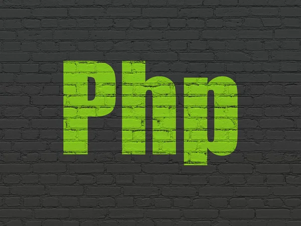 Concetto di base di dati: Php su sfondo muro — Foto Stock