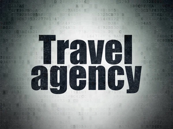 Vacation concept: Travel Agency on Digital Data Paper background — Stock Photo, Image