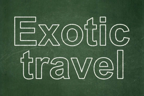Vacation concept: Exotic Travel on chalkboard background