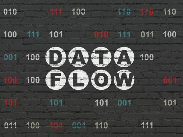 Information concept: Data Flow on wall background — Stock Photo, Image