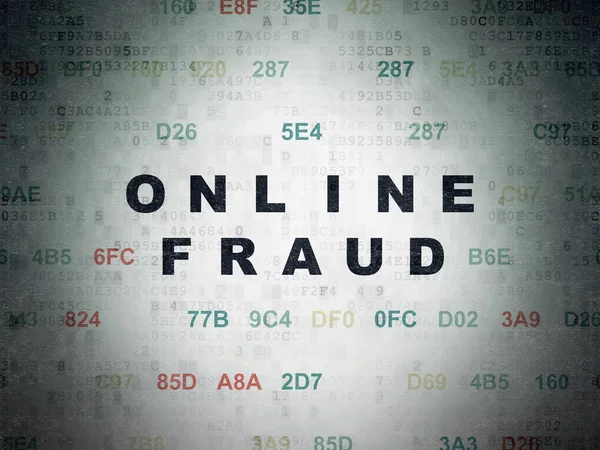 Sekretess koncept: Online-bedrägerier på Digital Data papper bakgrund — Stockfoto