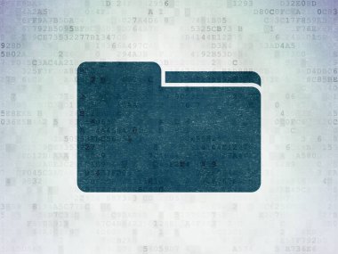 Ekonomi kavramı: dijital veri kağıt arka plan üzerinde klasör