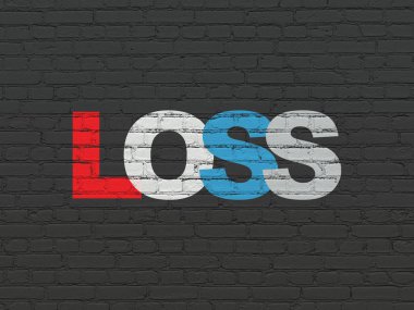 Ekonomi kavramı: kayıp duvar arka plan olarak