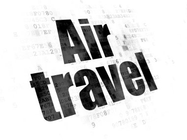 Tatil kavramı: dijital arka plan üzerinde Air Travel