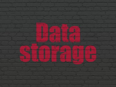 Bilgi kavramı: duvar arka plan üzerinde veri depolama