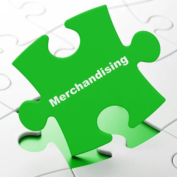 Advertising concept: Merchandising on puzzle background — Stock Photo, Image