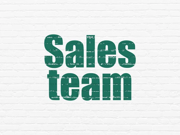 Reklamkoncept: Sales Team på vägg bakgrund — Stockfoto