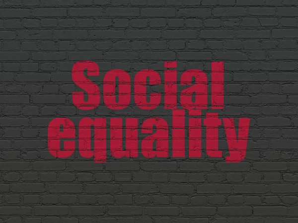 Conceito político: Igualdade social no fundo da parede — Fotografia de Stock