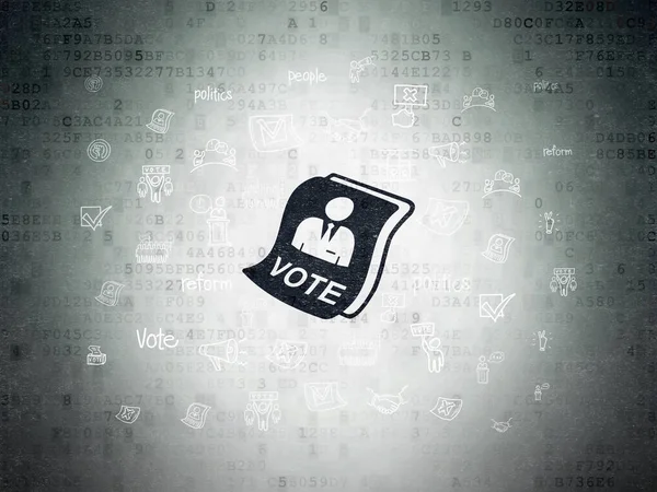 Political concept: Ballot on Digital Data Paper background — Stock Photo, Image