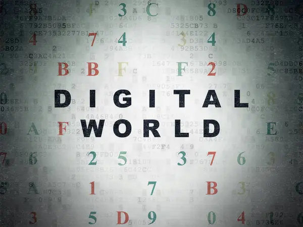 Concepto de información: El mundo digital en el contexto del documento de datos digitales — Foto de Stock
