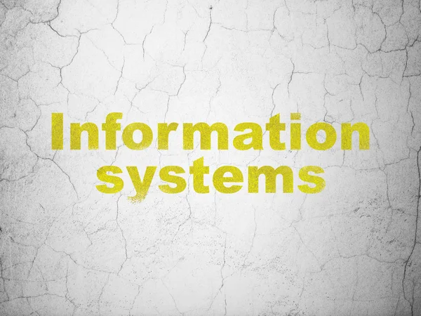 Gegevens concept: informatiesystemen op muur achtergrond — Stockfoto