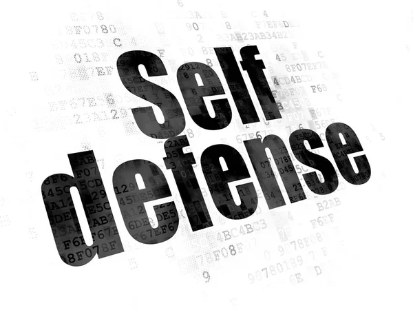 Privacy concept: Self Defense on Digital background