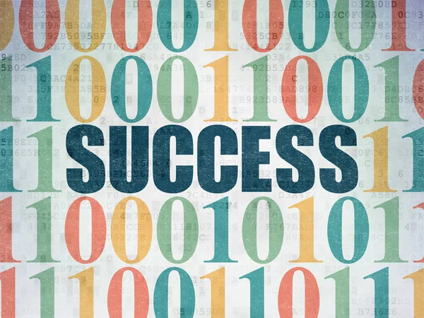 Financiën concept: succes op digitale Data-Paper achtergrond — Stockfoto
