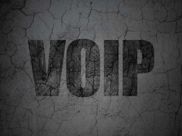 Concetto di Web design: VOIP su sfondo grunge wall — Foto Stock