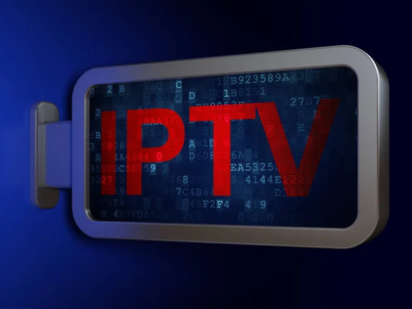 Concetto di Web design: IPTV su sfondo cartellone — Foto Stock