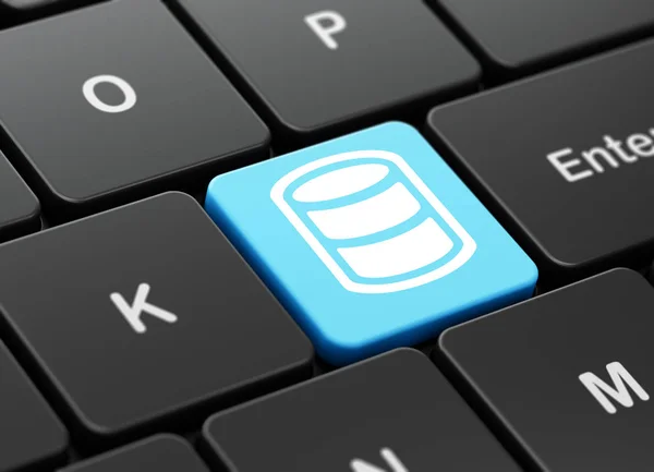 Database concept: Database on computer keyboard background — Stock Photo, Image