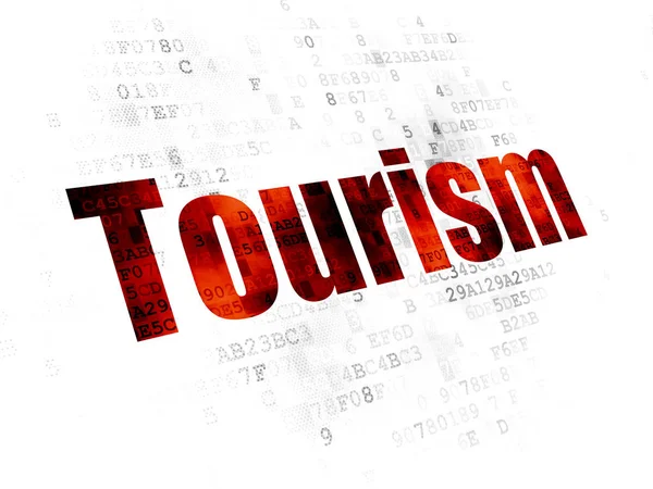 Vakantie concept: toerisme op digitale achtergrond — Stockfoto