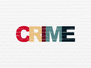 Güvenlik kavramı: suç duvar arka plan üzerinde