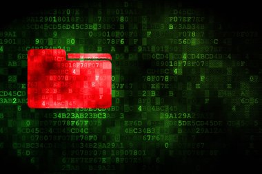 İş kavramı: dijital arka plan üzerinde klasör